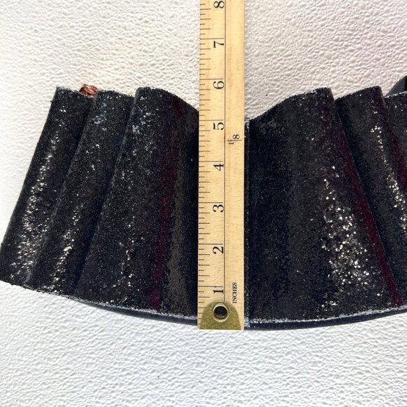 Black Glitter Bow Velvet Shimmering Fairy Princess Evening Bag Ted Baker London - Picture 6 of 11